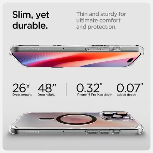 Spigen Funda para iPhone 16 Pro / 16 Pro Max – Ultra Hybrid T (MagFit + Control de Cámara)